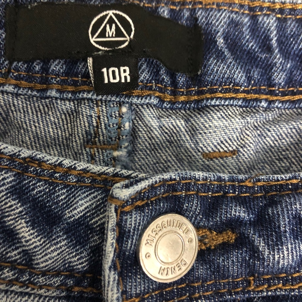 Missguided "Distressed Patchwork" jeans - size 10 - Picture 4 of 11